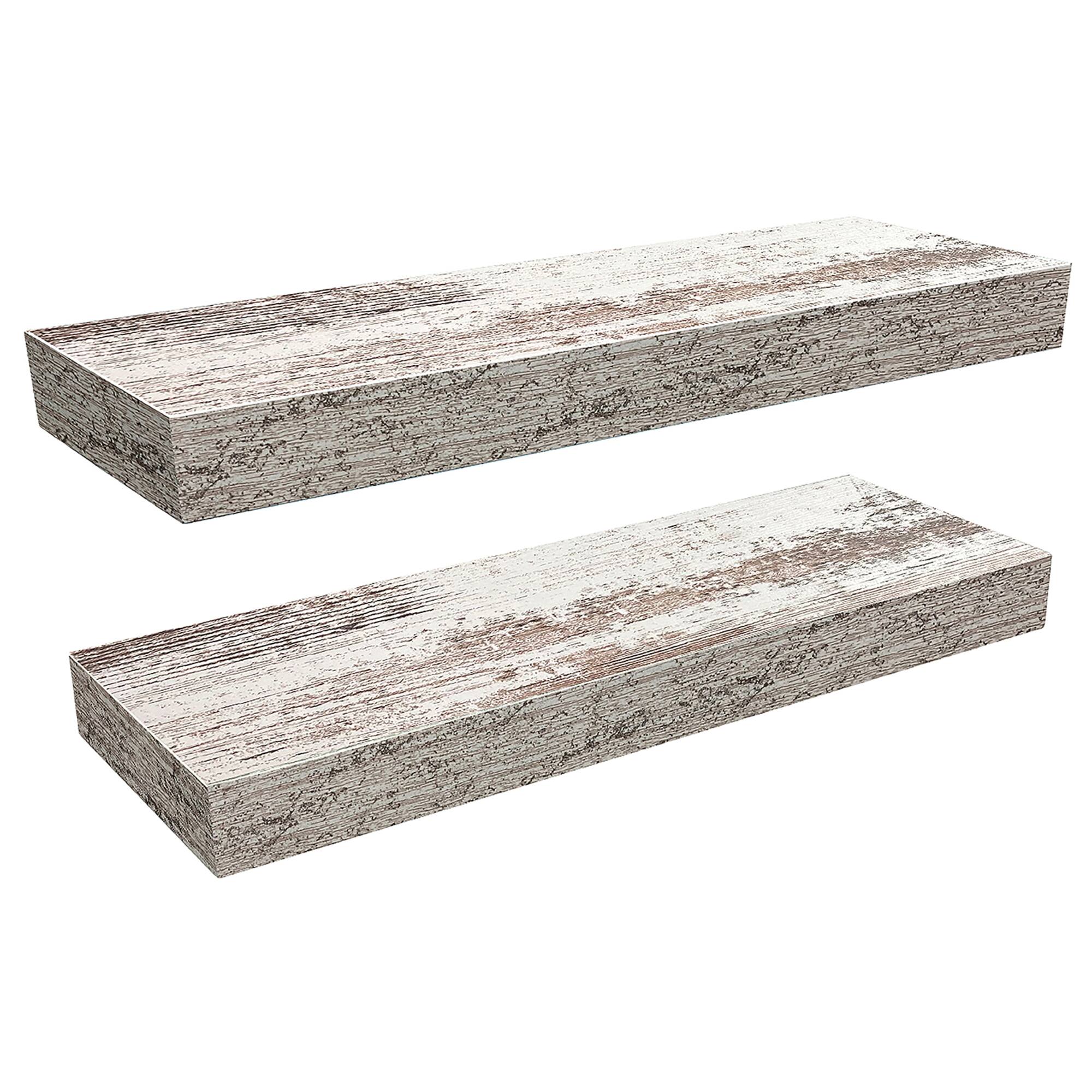 Sorbus Floating Faux Wood Shelf